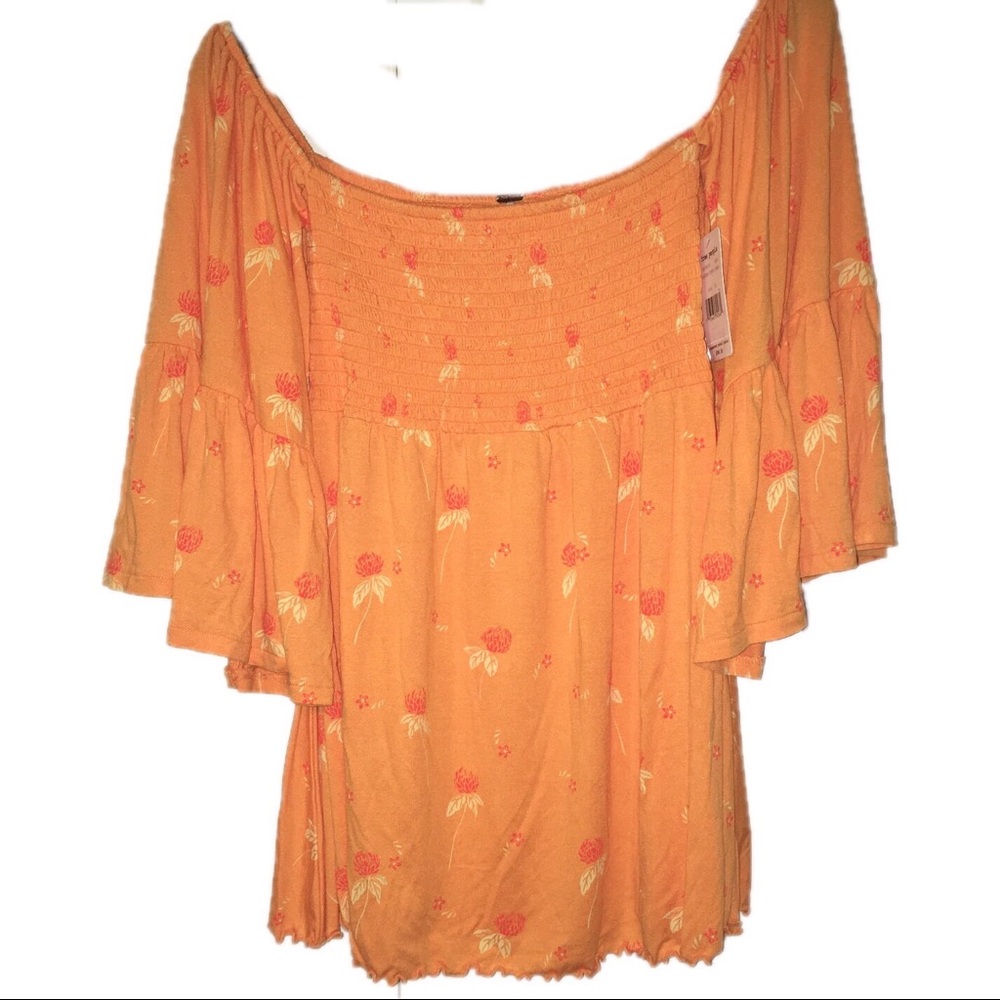 Free People Lana Golden Poppy Top NWT Size XS - Picture 3 of 7